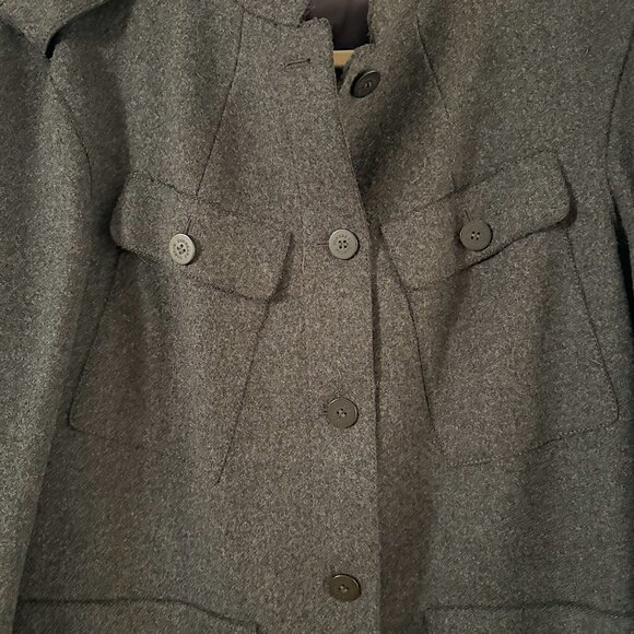 Burberry dark grey military jacket with zip sleeves this is a rare find! - Picture 3 of 15